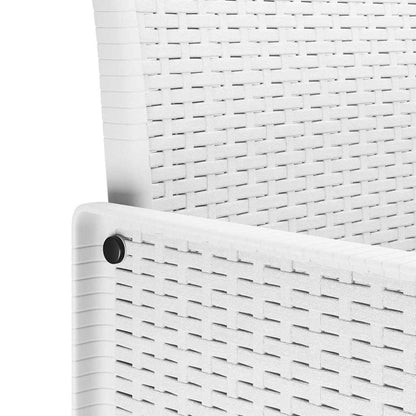 Set da Pranzo per Giardino 5 pcs Bianco Rattan Polt | homemem39