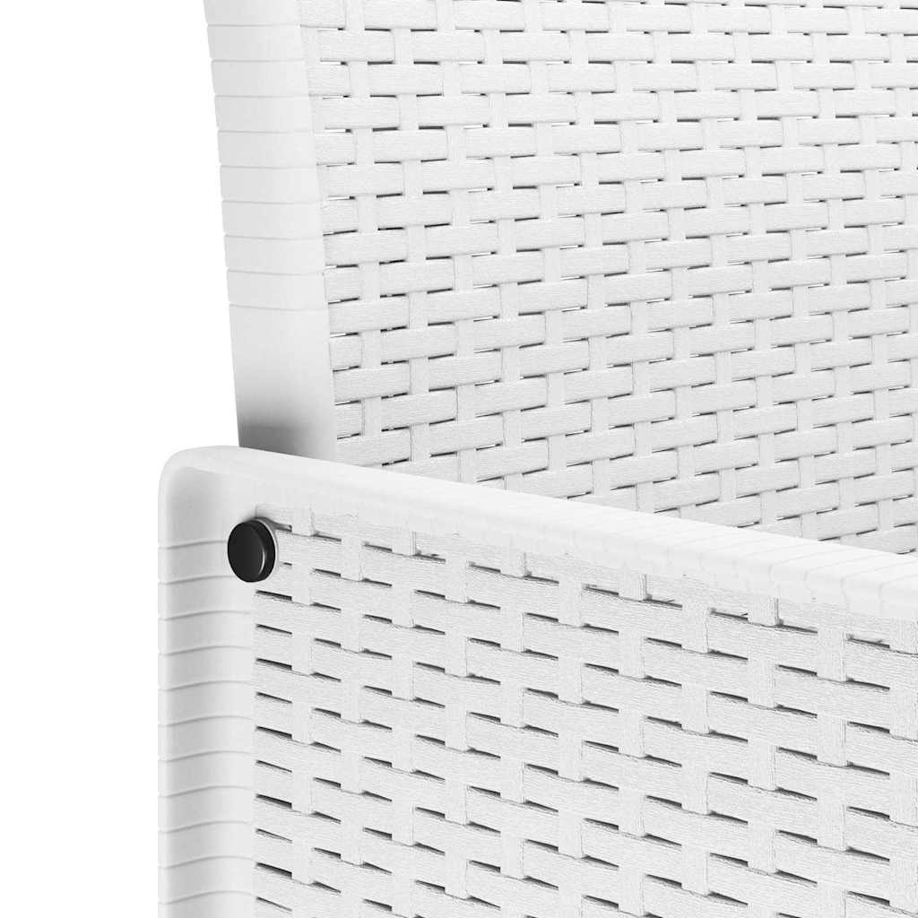 Set da Pranzo per Giardino 5 pcs Bianco Rattan Polt | homemem39
