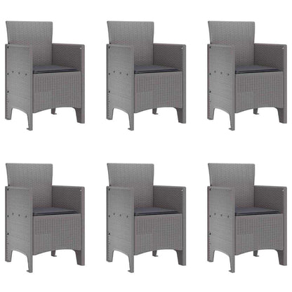 Set da Pranzo per Giardino 7 pcs Grigio chiaro Polipropilene | homemem39