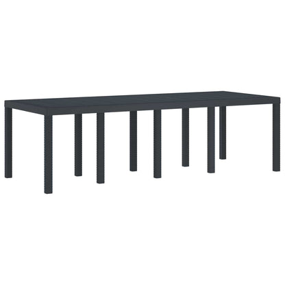 Set da Pranzo per Giardino 9 pz Antracite Polipropilene