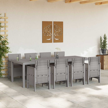 Set da Pranzo per Giardino 9 pz Bianco Polipropilene | homemem39