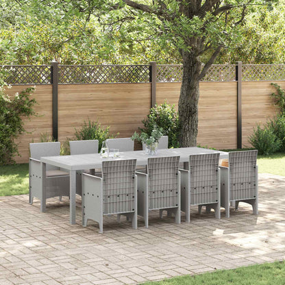 Set da Pranzo per Giardino 9 pz Bianco Polipropilene | homemem39