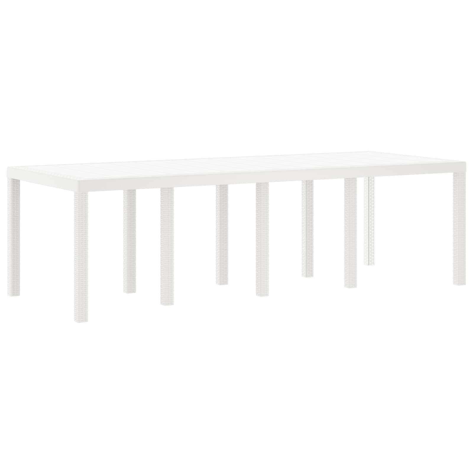 Set da Pranzo per Giardino 9 pz Bianco Polipropilene | homemem39