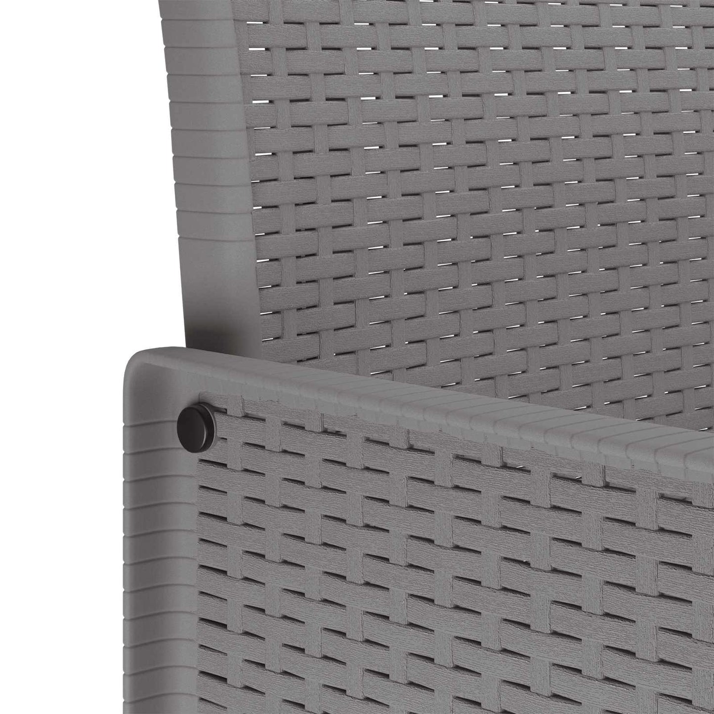 Set da Pranzo per Giardino 9 pz Bianco Polipropilene