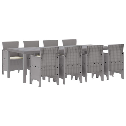 Set da Pranzo per Giardino 9 pz Bianco Polipropilene | homemem39