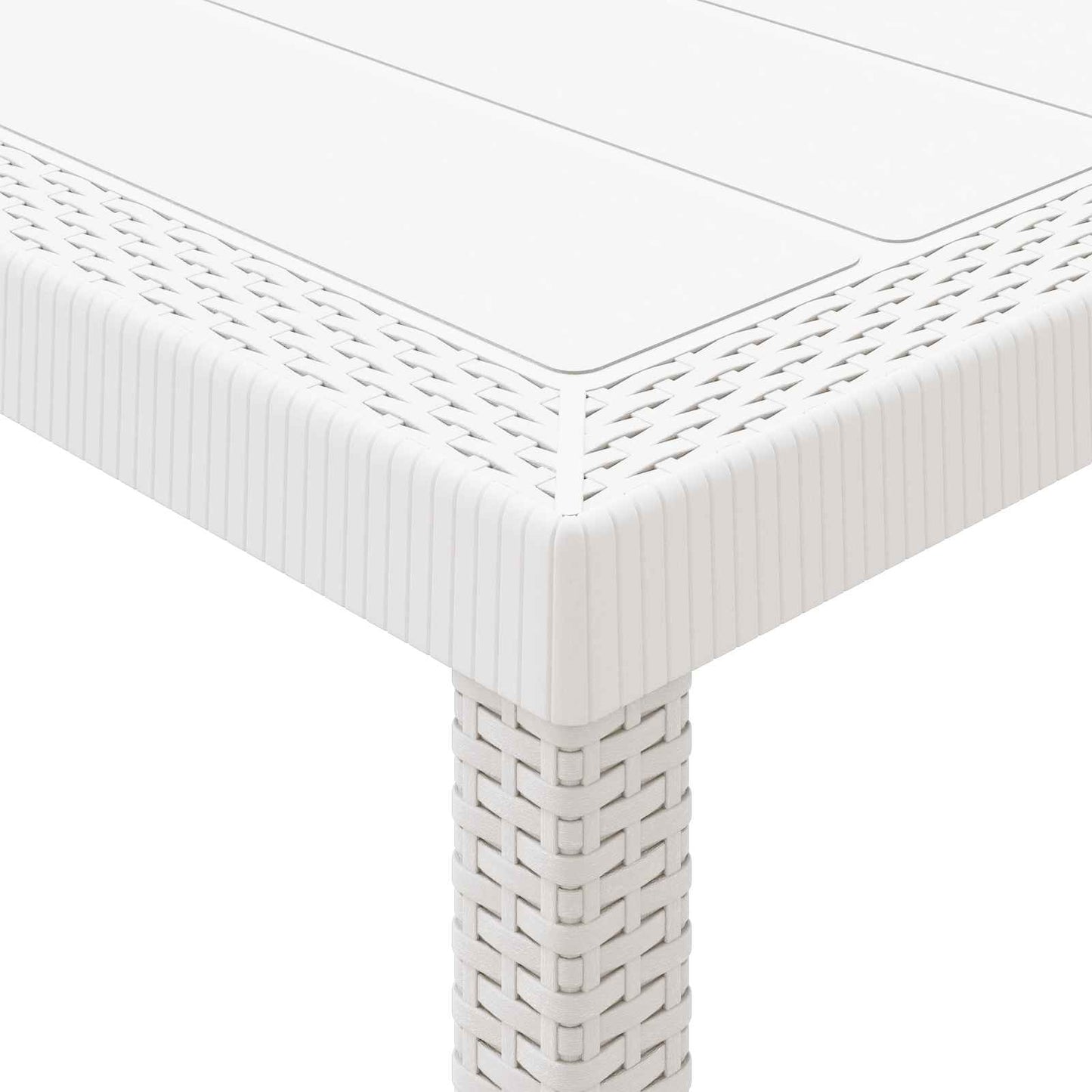 Set da Pranzo per Giardino 9 pz Grigio chiaro Polipropilene
