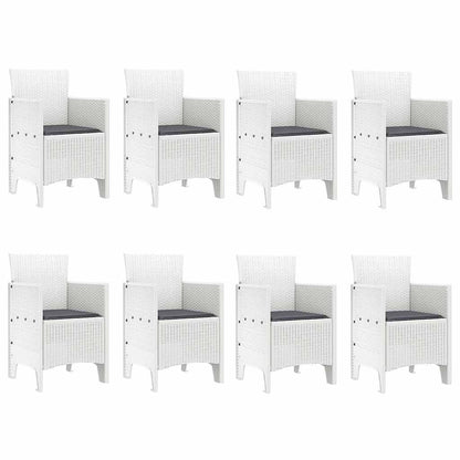 Set da Pranzo per Giardino 9 pcs Grigio chiaro Rattan Polt - homemem39