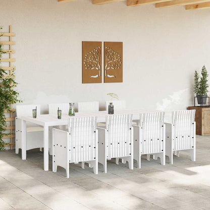 Set da Pranzo per Giardino 9 pcs Grigio chiaro Rattan Polt - homemem39