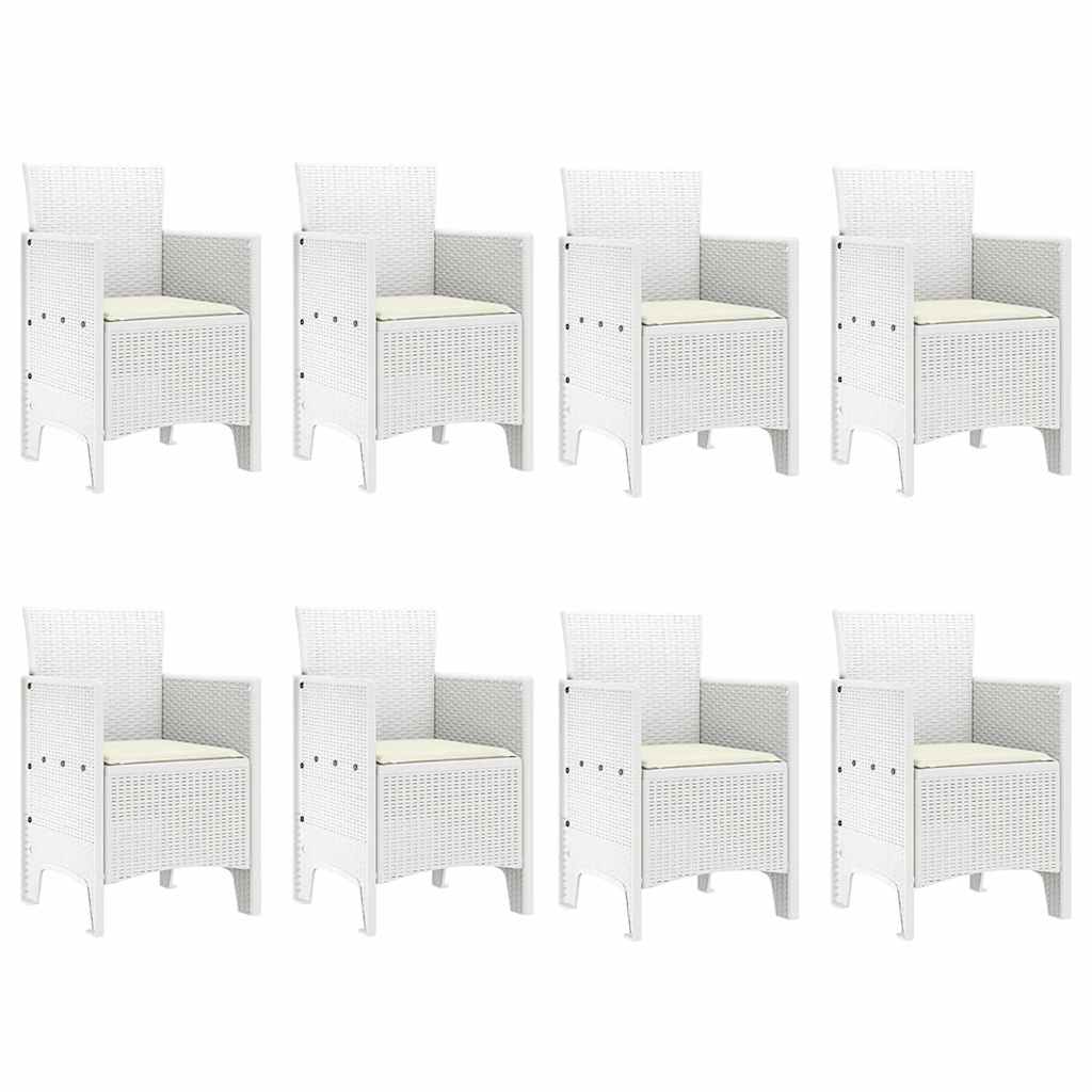 Set da Pranzo per Giardino 9 pcs Grigio chiaro Rattan Polt - homemem39