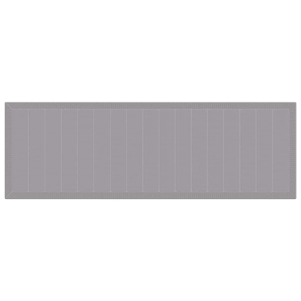 Set da Pranzo per Giardino con cuscino 11 pcs Grigio chiaro