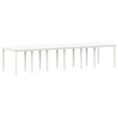Set da Pranzo per Giardino 13 pcs Bianco Rattan Polt - homemem39