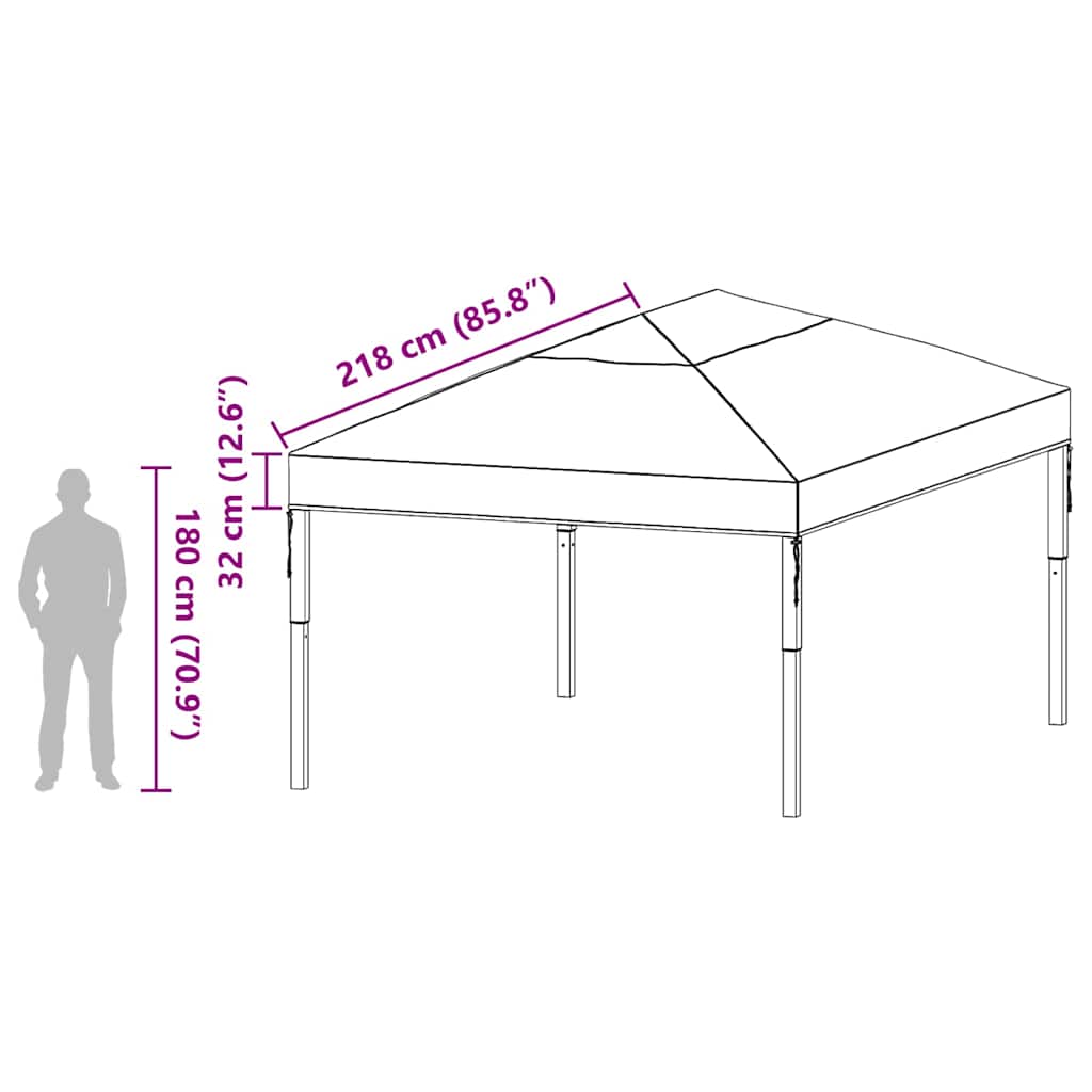 Sostituzione Copertura Gazebo Trasparente 400 x 300 x 32 cm PVC | homemem39