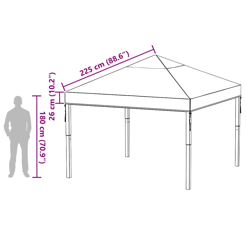 Sostituzione Copertura Gazebo 300 x 300 x 26 cm Trasparente PVC | homemem39