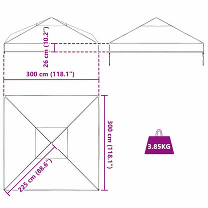 Sostituzione Copertura Gazebo 300 x 300 x 26 cm Trasparente PVC | homemem39