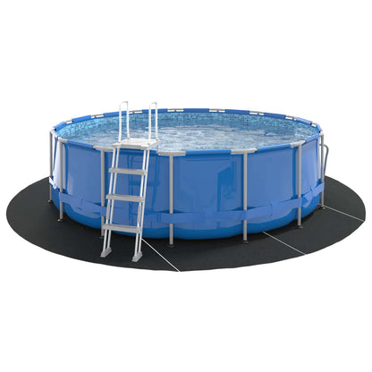 Telo per Fondo Piscina Nero Ø 458 cm Tessuto Non Tessuto