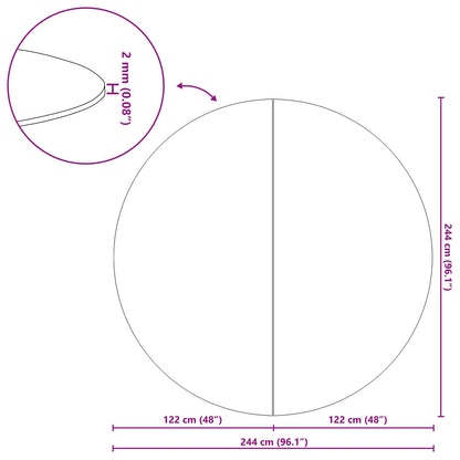 Telo per Fondo Piscina Nero Ø 244 cm Tessuto Non Tessuto