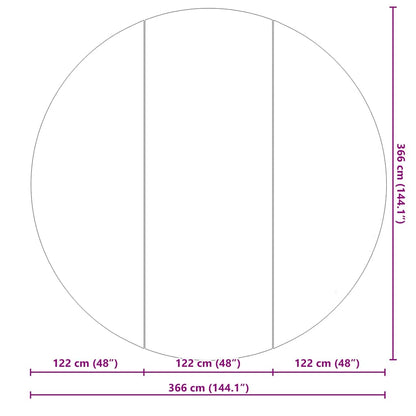 Telo per Fondo Piscina Nero Ø 366 cm Tessuto Non Tessuto