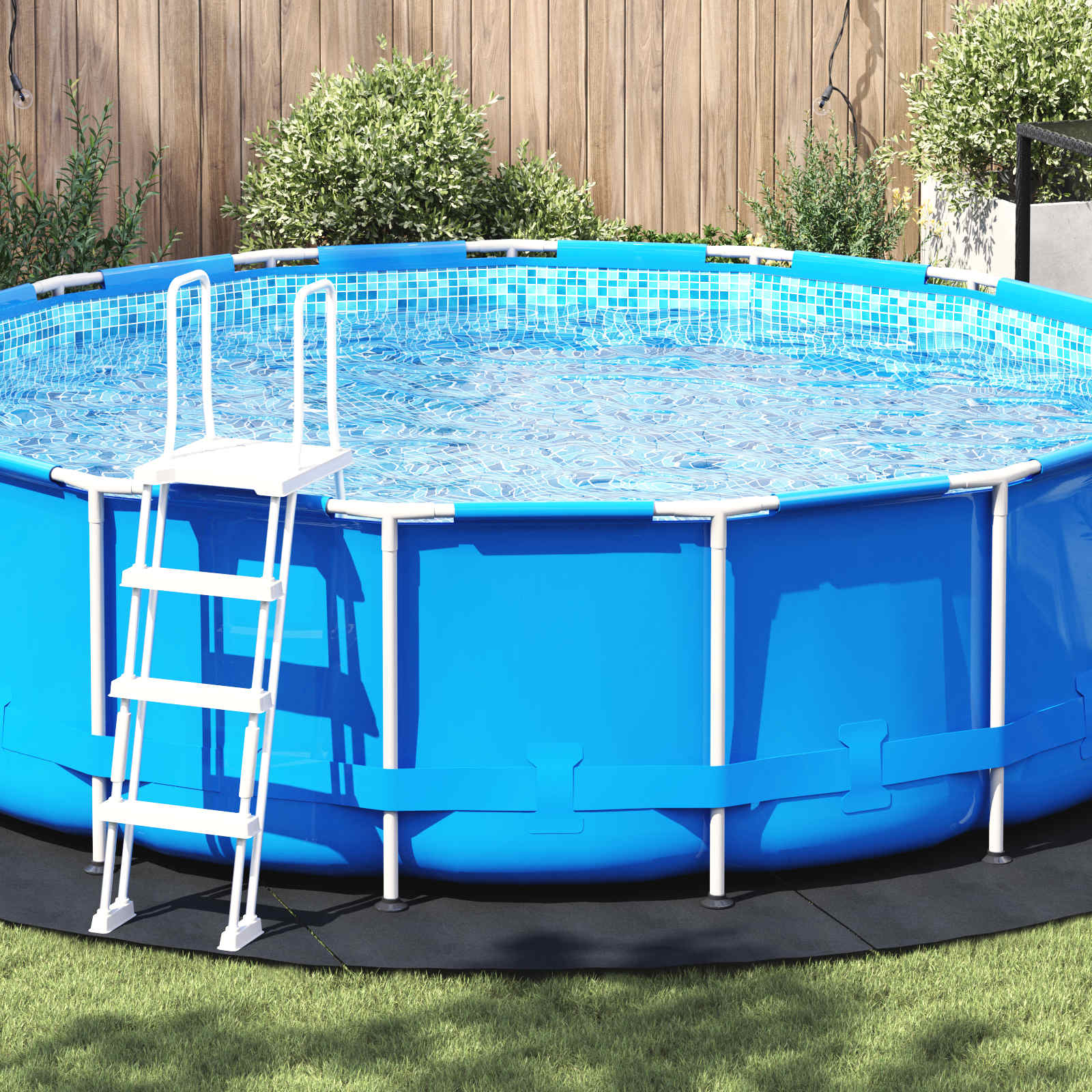 Telo per Fondo Piscina Nero Ø 428 cm Tessuto Non Tessuto | homemem39