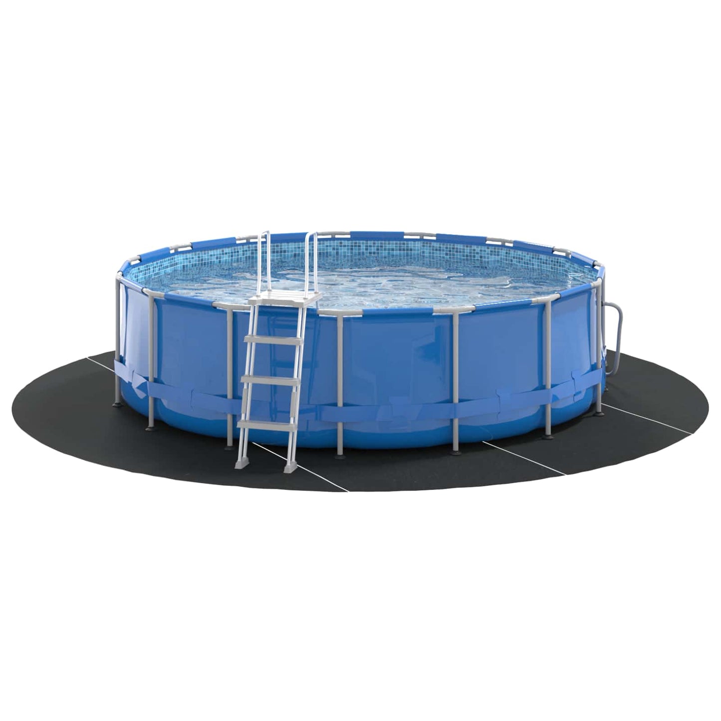Telo per Fondo Piscina Nero Ø 500 cm Tessuto Non Tessuto | homemem39