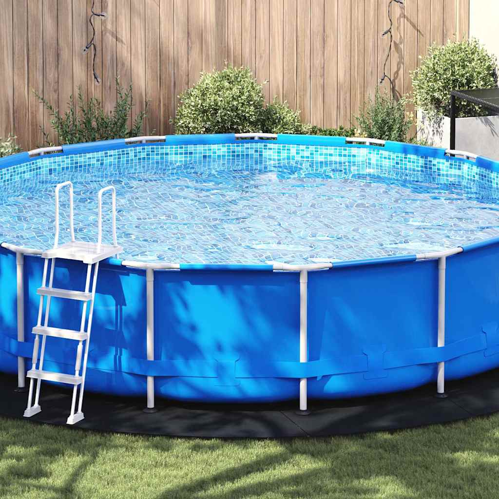 Telo per Fondo Piscina Nero Ø 550 cm Tessuto Non Tessuto