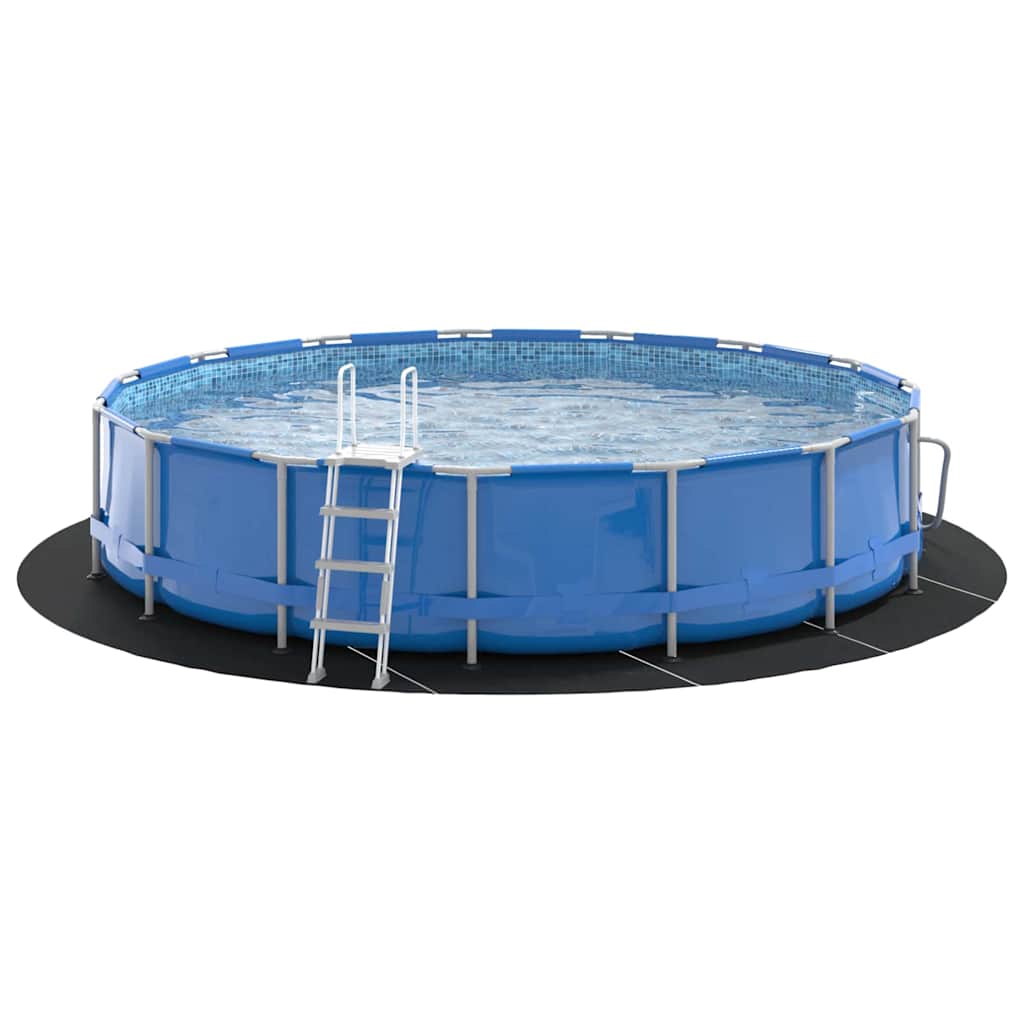 Telo per Fondo Piscina Nero Ø 550 cm Tessuto Non Tessuto