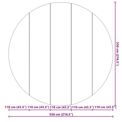 Telo per Fondo Piscina Nero Ø 550 cm Tessuto Non Tessuto