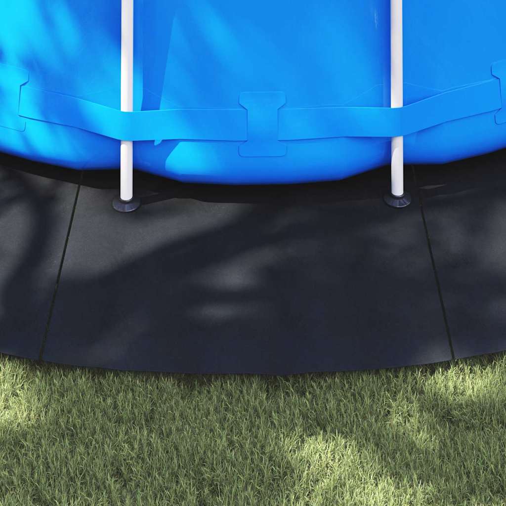 Telo per Fondo Piscina Nero Ø 610 cm Tessuto Non Tessuto