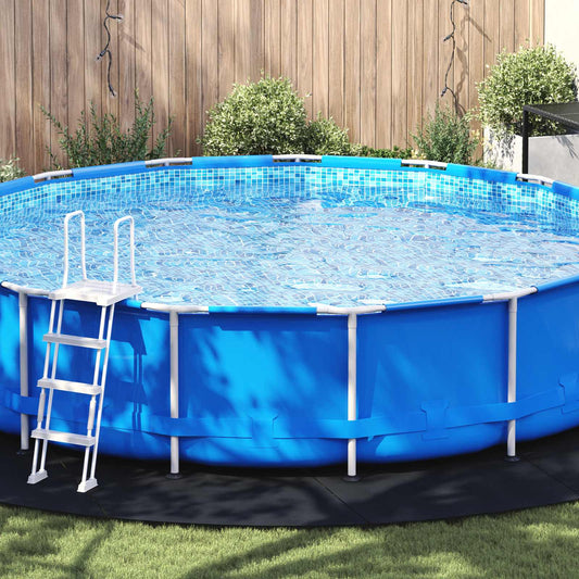 Telo per Fondo Piscina Nero Ø 610 cm Tessuto Non Tessuto