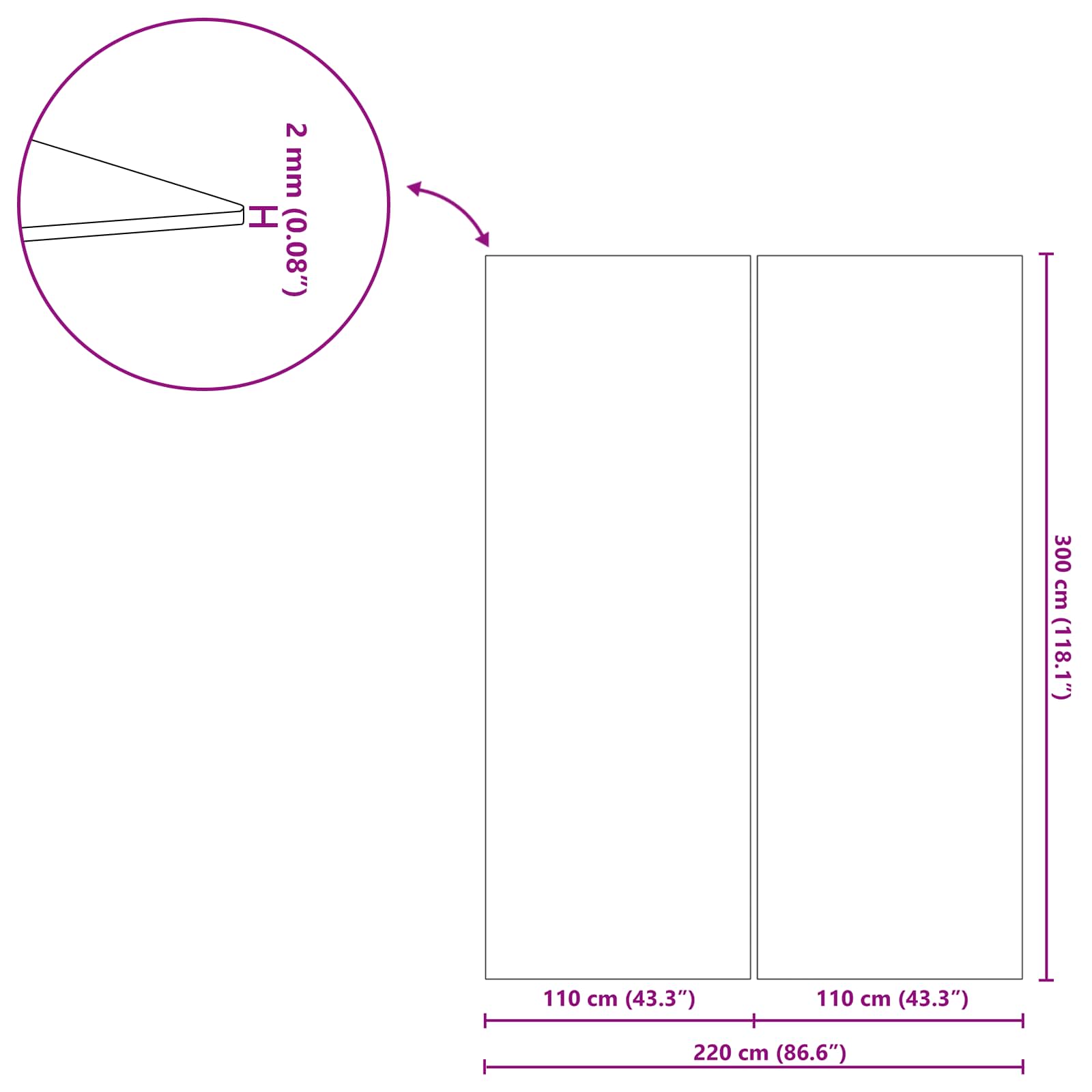 Telo per Fondo Piscina Regolabile Nero 300 x 220 x 0,1 cm | homemem39