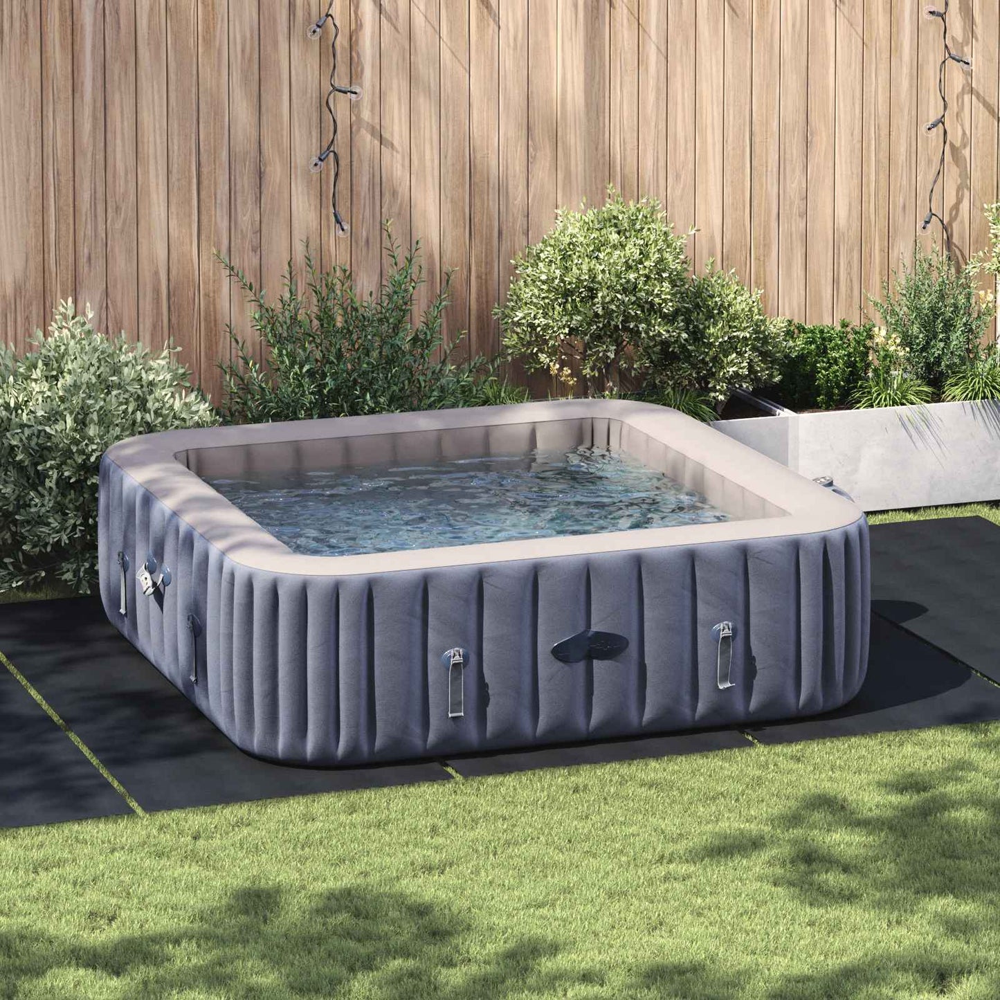Telo per Fondo Piscina Regolabile Nero 550 x 280 x 0,1 cm