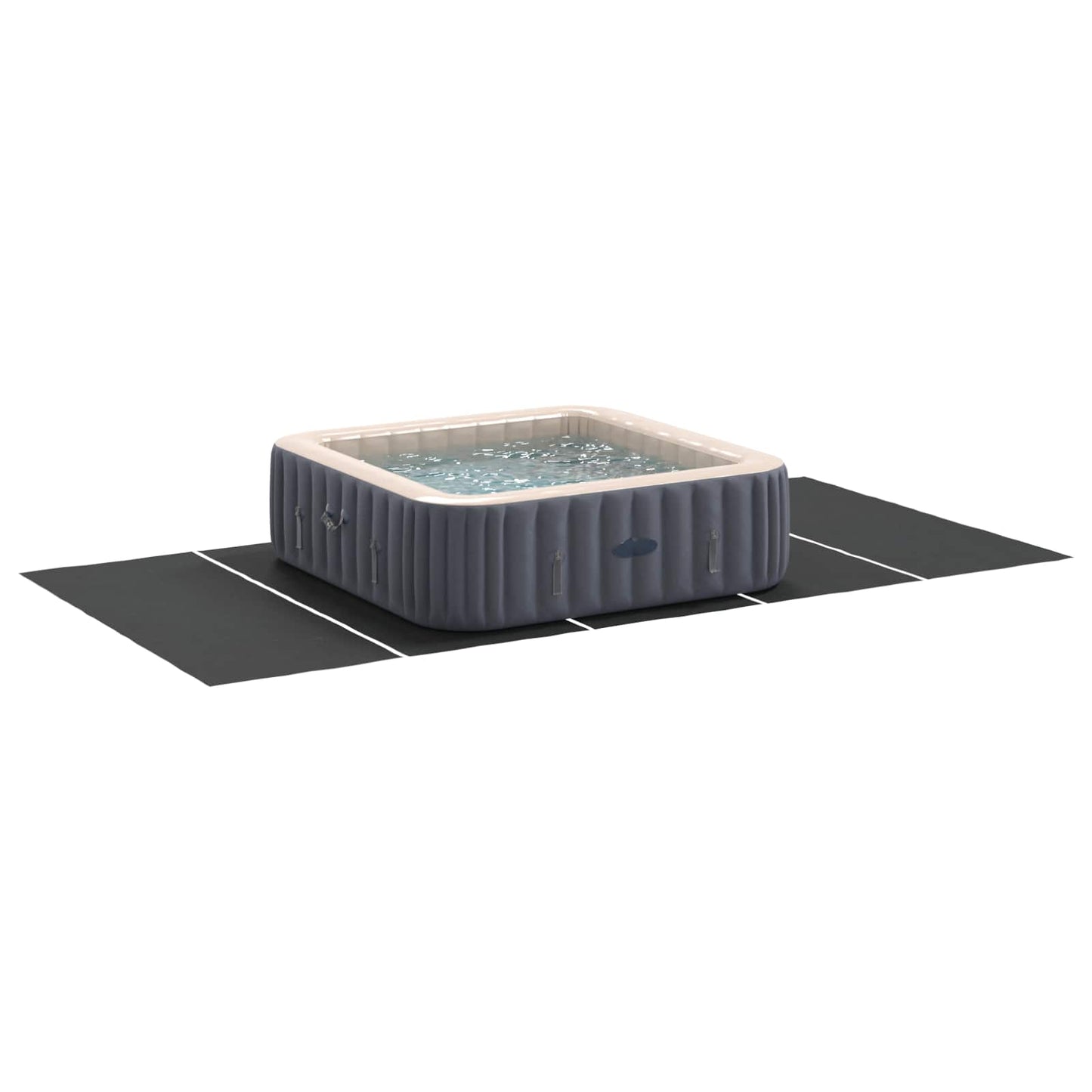 Telo per Fondo Piscina Regolabile Nero 550 x 280 x 0,1 cm