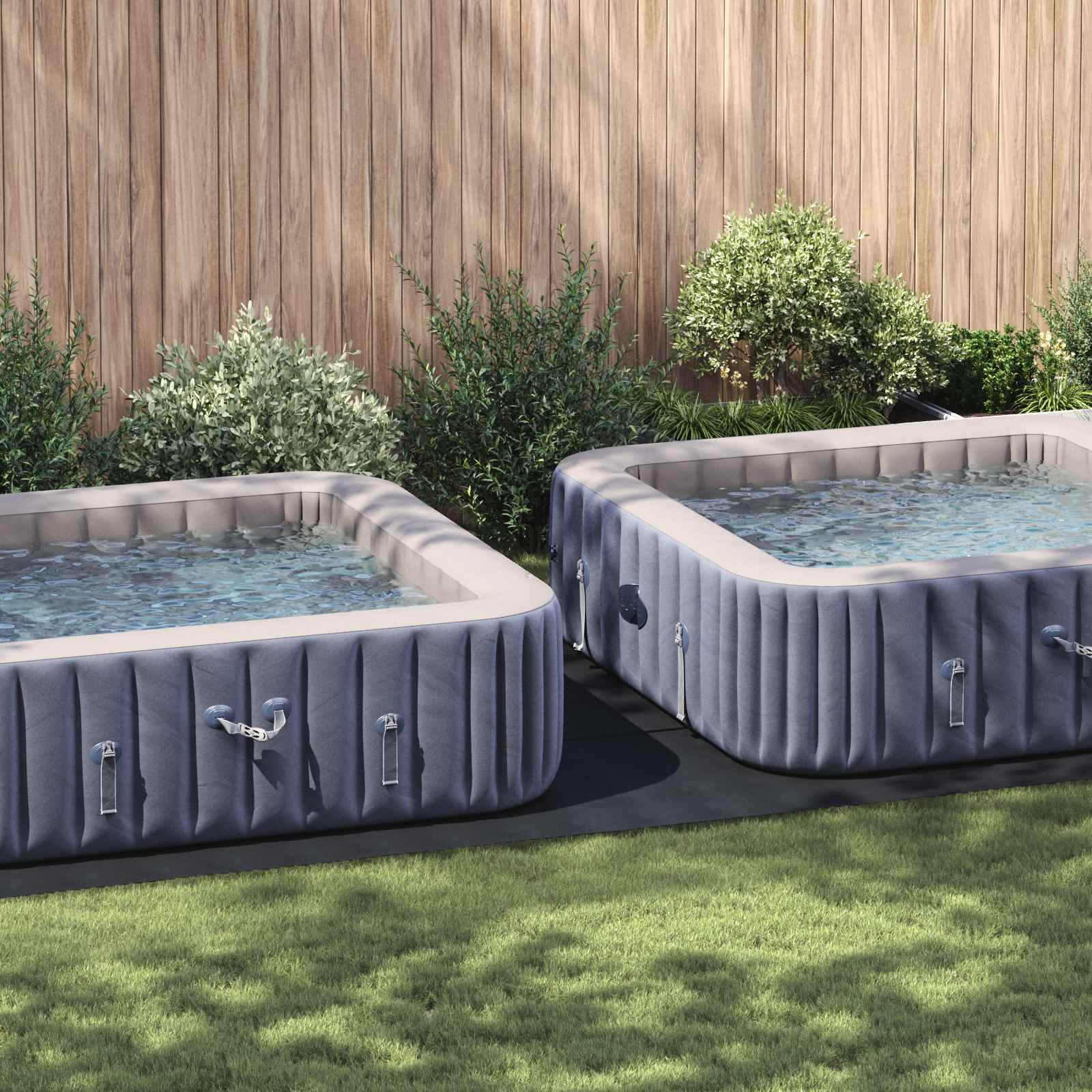 Telo per Fondo Piscina Regolabile Nero 640 x 321 x 0,1 cm | homemem39