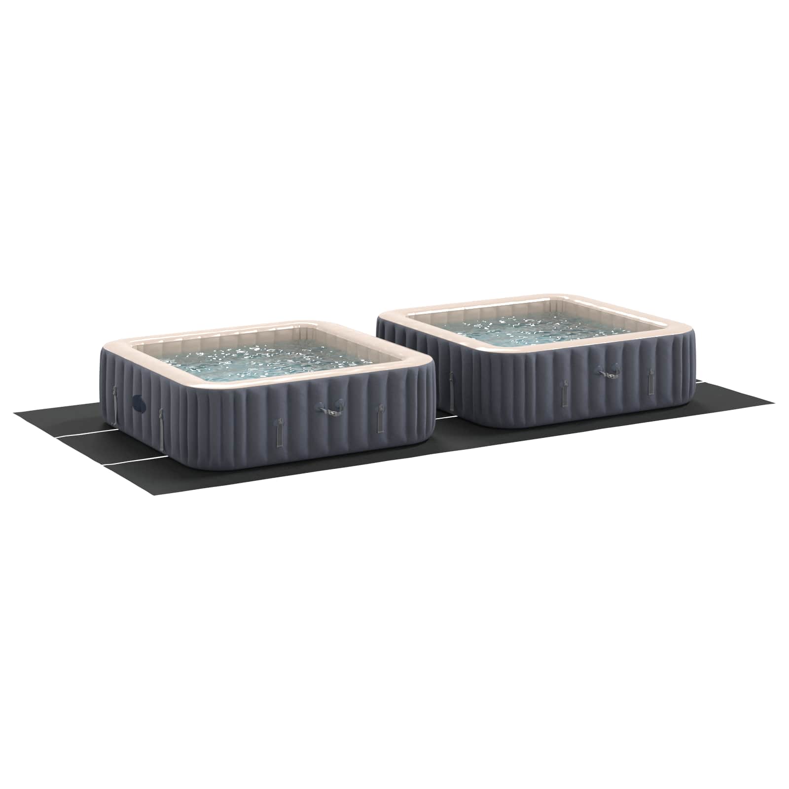 Telo per Fondo Piscina Regolabile Nero 640 x 321 x 0,1 cm | homemem39