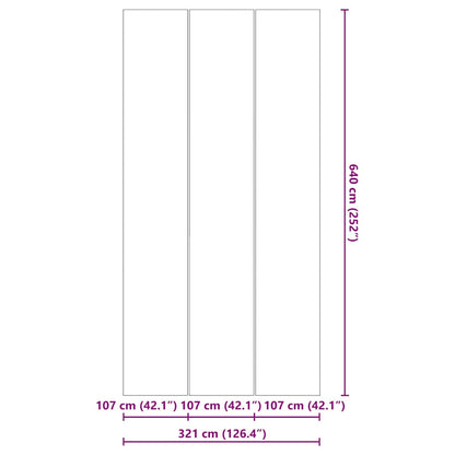 Telo per Fondo Piscina Nero 640 x 321 cm Tessuto Non Tessuto