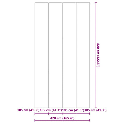 Telo per Fondo Piscina Nero 820 x 420 cm Tessuto Non Tessuto