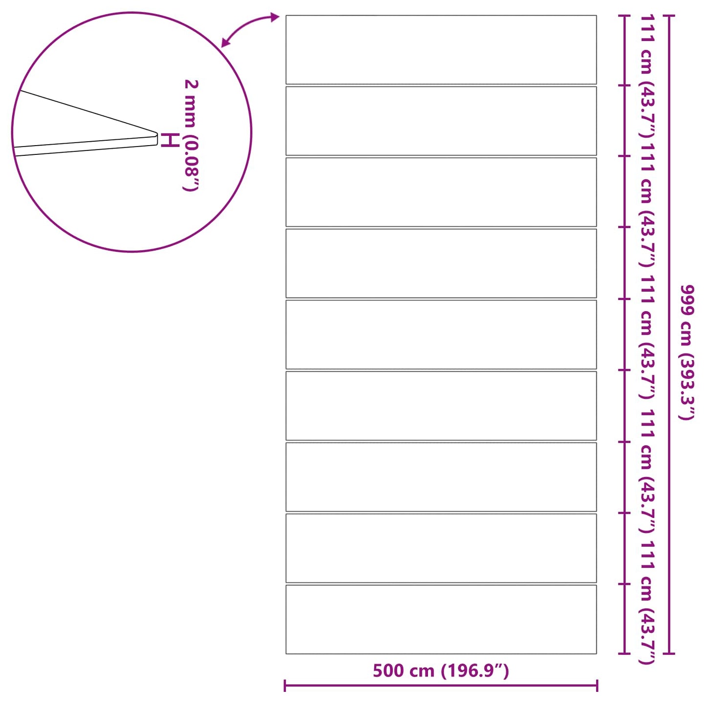 Telo per Fondo Piscina Regolabile Nero 999 x 500 x 0,1 cm | homemem39