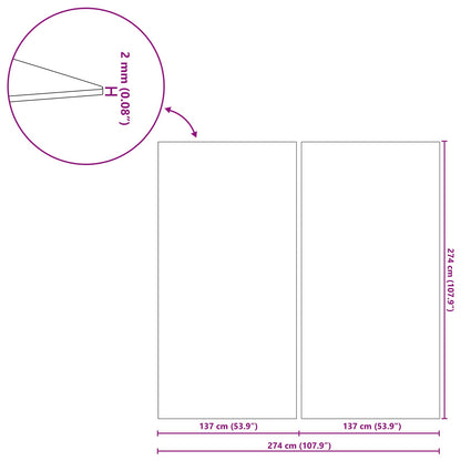 Telo per Fondo Piscina 274 x 274 x 0,1 cm Tessuto Non Tessuto | homemem39