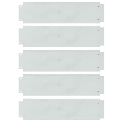 Bordure per prato 5 pcs Argento 100 x 25 x 0,07 cm | homemem39