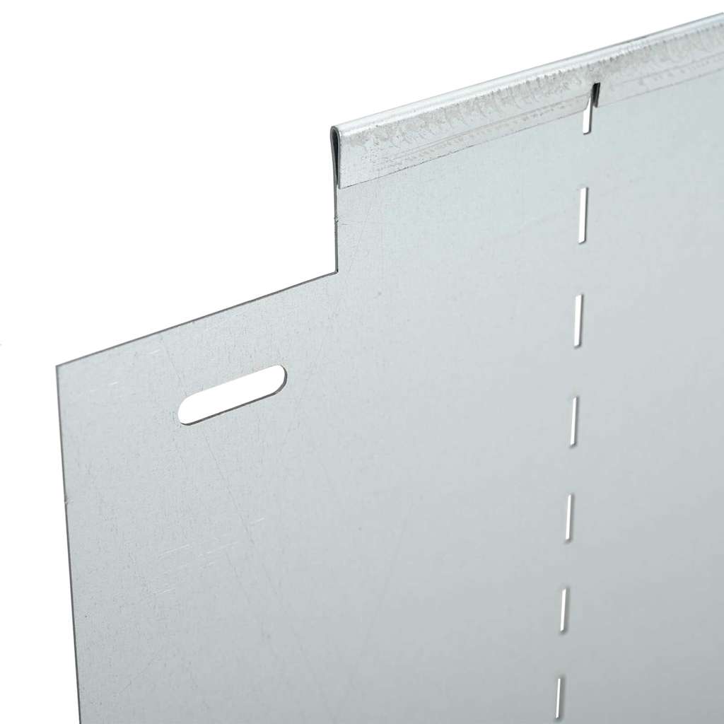 Bordure per prato 10 pcs Argento 100 x 25 x 0,07 cm | homemem39