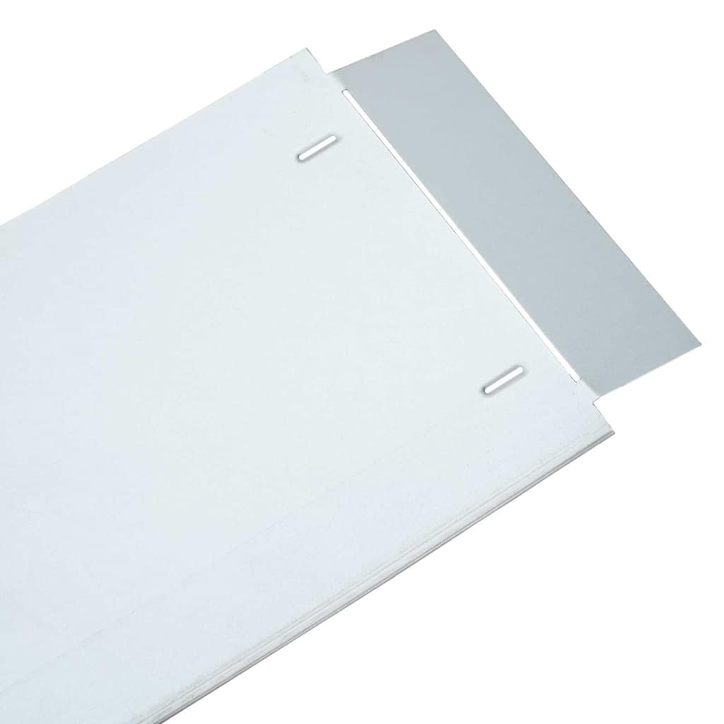 Bordure per prato 10 pcs Argento 100 x 25 x 0,07 cm | homemem39