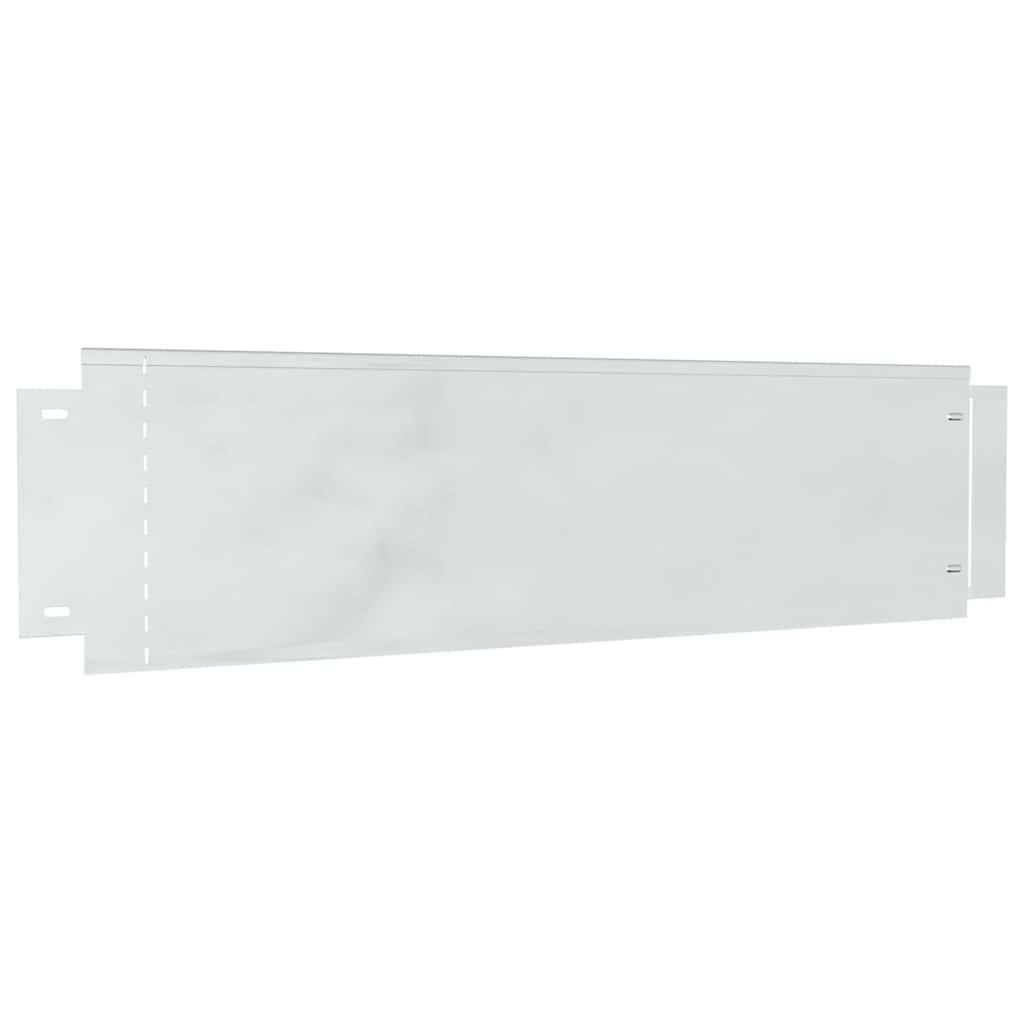 Bordure per prato 10 pcs Argento 100 x 25 x 0,07 cm | homemem39