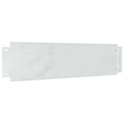 Bordure per prato 10 pcs Argento 100 x 25 x 0,07 cm | homemem39