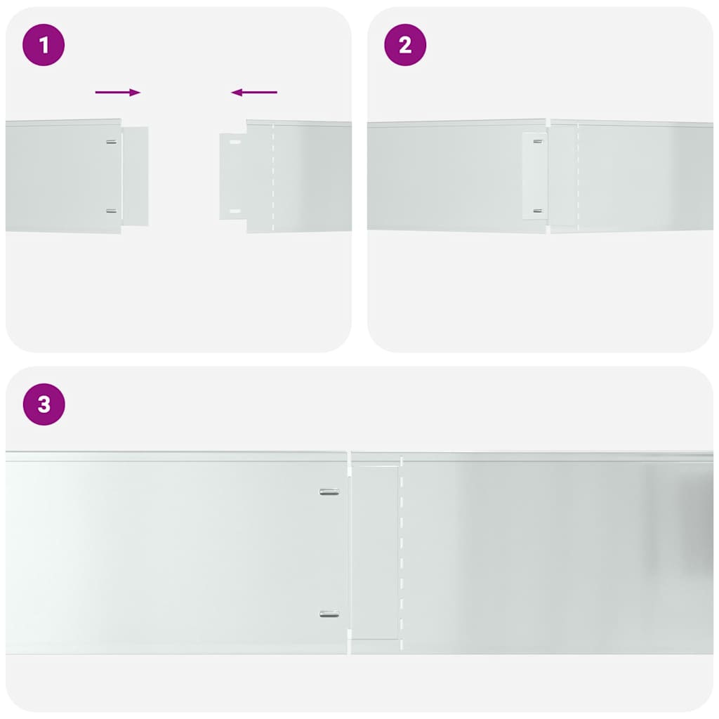 Bordure per prato 10 pcs Argento 100 x 25 x 0,07 cm | homemem39