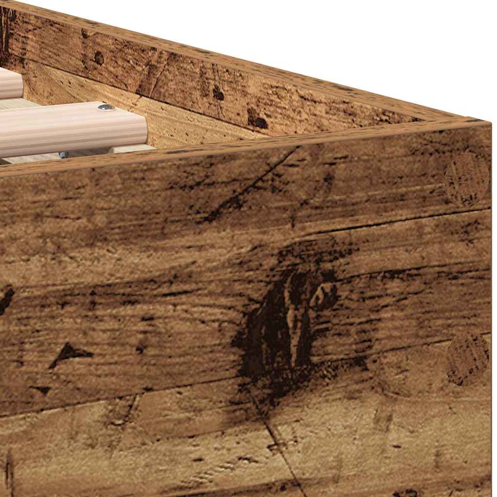 Struttura del letto con testiera Legno vecchio 203 x 95 x 70 cm
