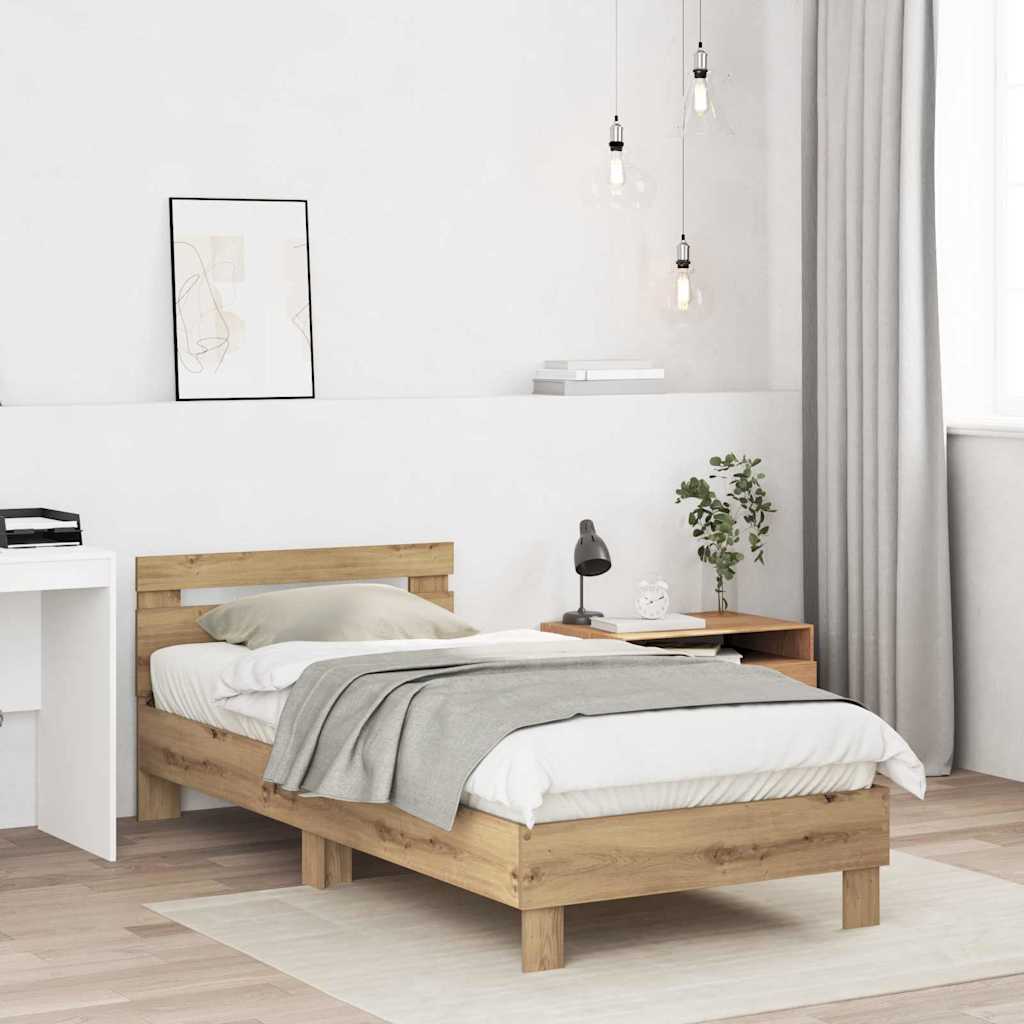 Struttura del letto Rovere artigianale 203 x 95 x 70 cm | homemem39