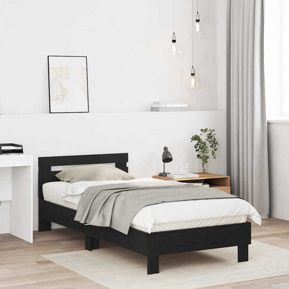 Struttura del letto Rovere Nero 203 x 95 x 70 cm | homemem39