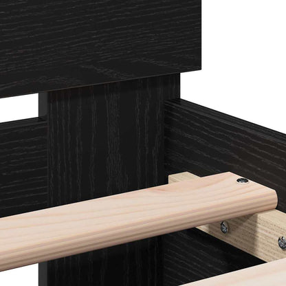 Struttura del letto Rovere Nero 193 x 95 x 88 cm | homemem39