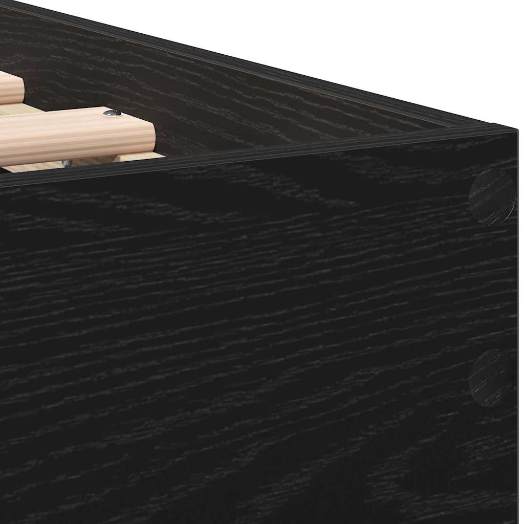 Struttura del letto Rovere Nero 193 x 95 x 88 cm | homemem39