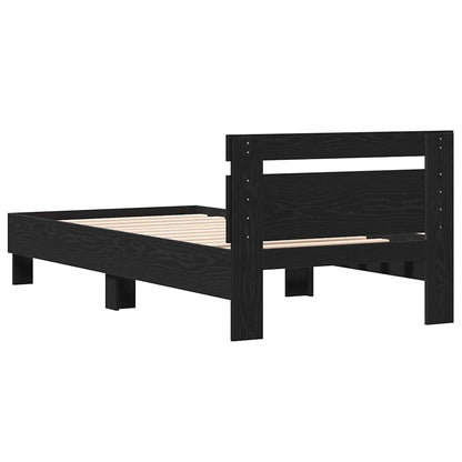 Struttura del letto Rovere Nero 193 x 95 x 88 cm | homemem39
