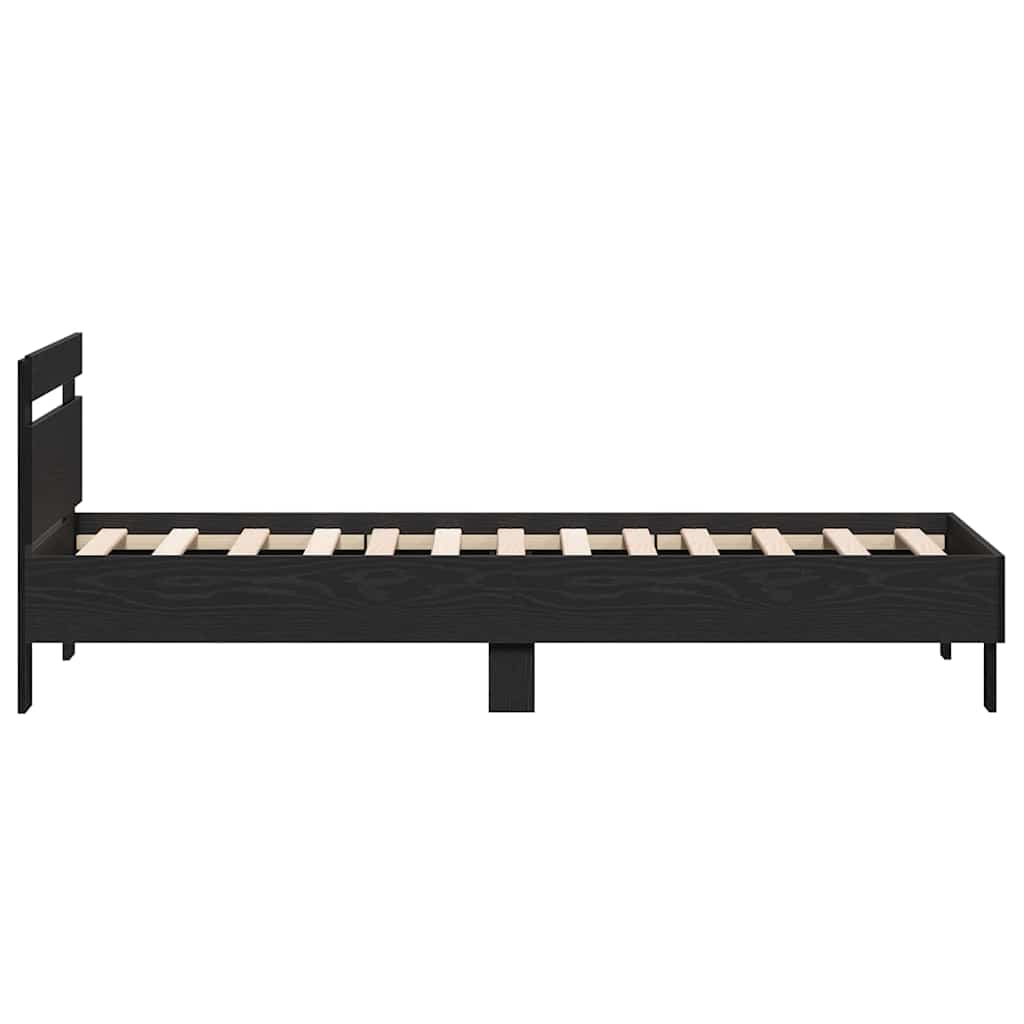 Struttura del letto Rovere Nero 193 x 95 x 88 cm | homemem39
